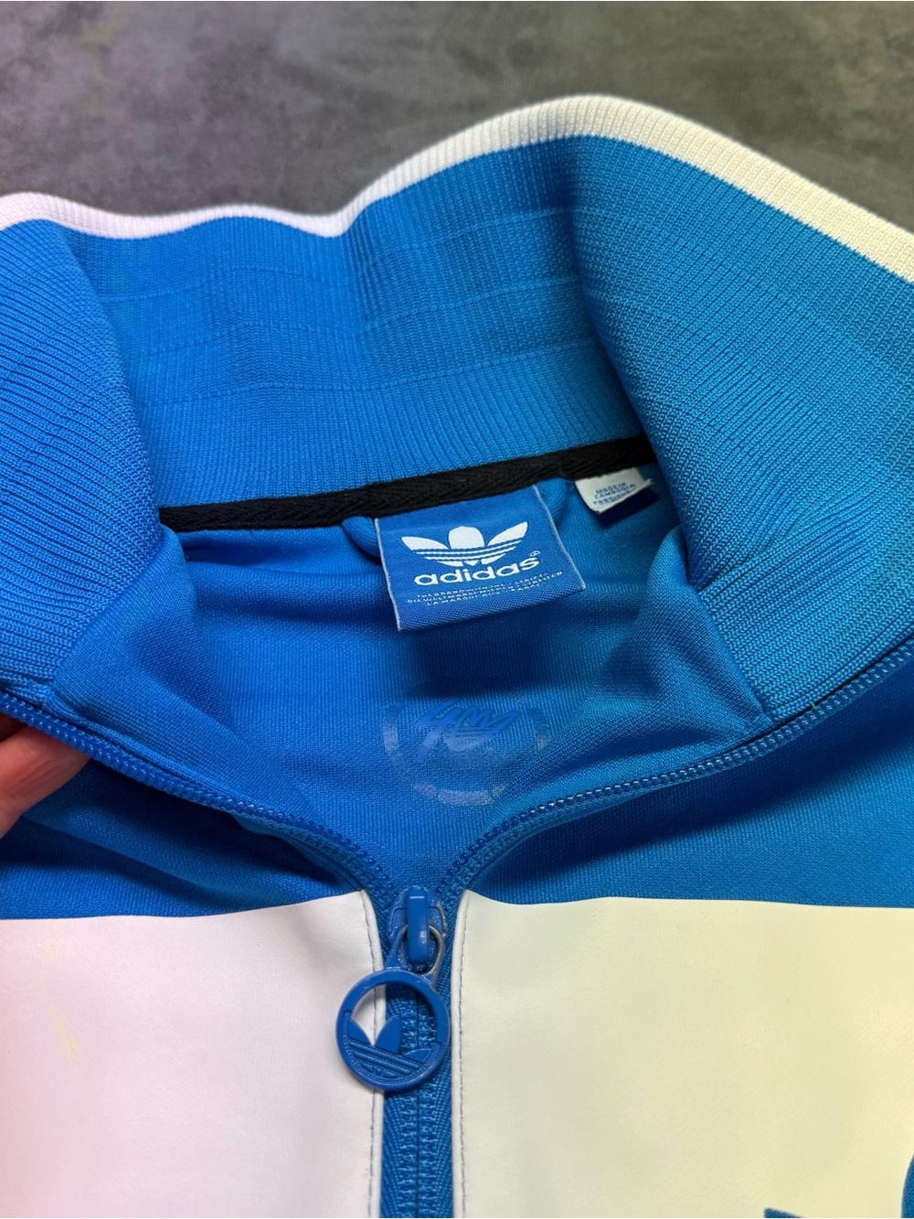 adidas Y2K Blue warm up jacket (2011) with White Trim - Picture 3 of 14